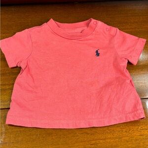Polo Ralph Lauren infant size 3 mos short sleeve red pink t tee shirt top